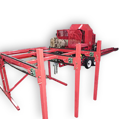 BRIGHT Trusses 30T Log Splitter Firewood Processor with Log Pusher and 3meters Wood Conveyor